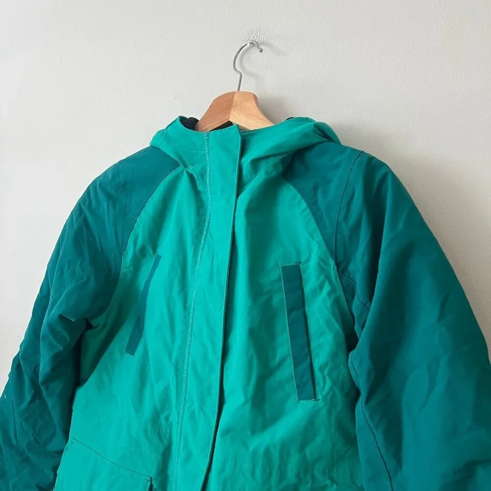 Lands' End Squall Waterproof Winter Coat Teal Green Youth Girls Size L/14